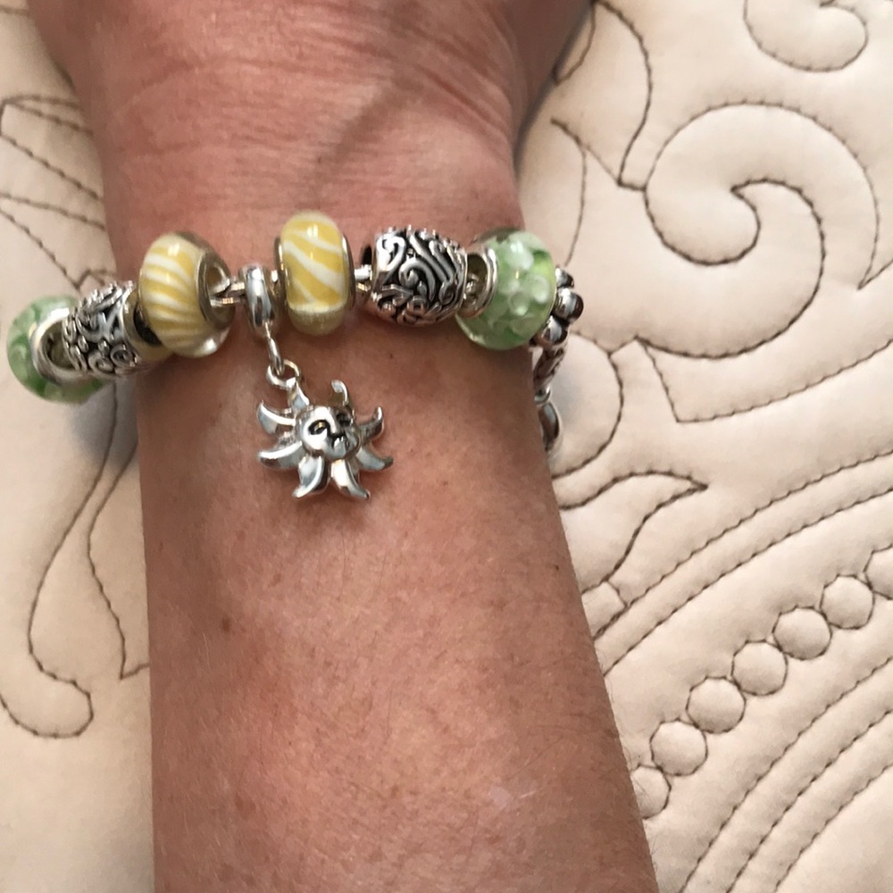 Da Vinci Silver Bracelet with Charms Beads